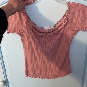 American Threads off the shoulder crop top